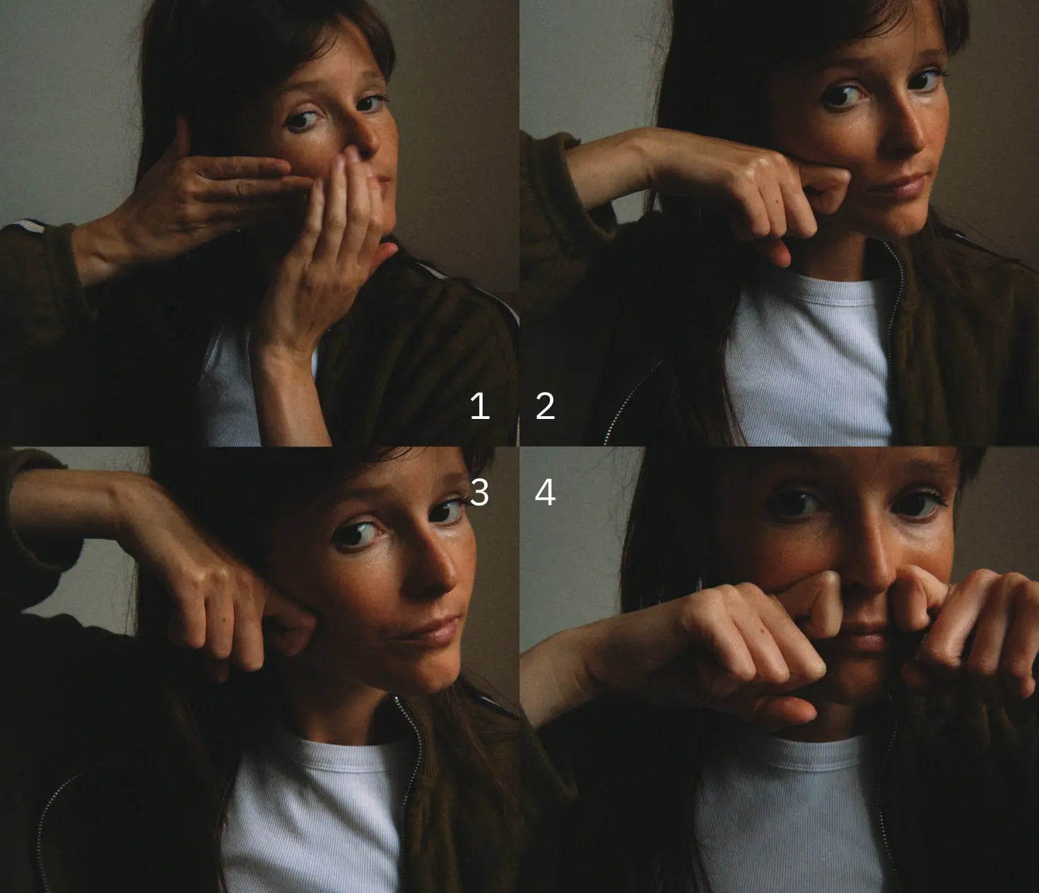 4 photo tuto pour se sculpter les pomettes